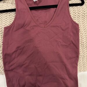 Athleta Mauve Ribbed Tank Top